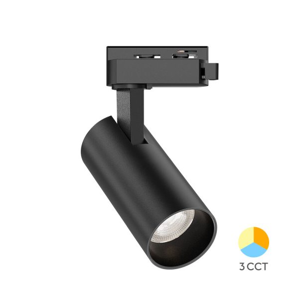 Šinski reflektor LED CRNI  15 w COB za poslovne prostore 3u1, CCT