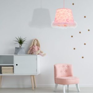 Dječiji luster roze grlo e27