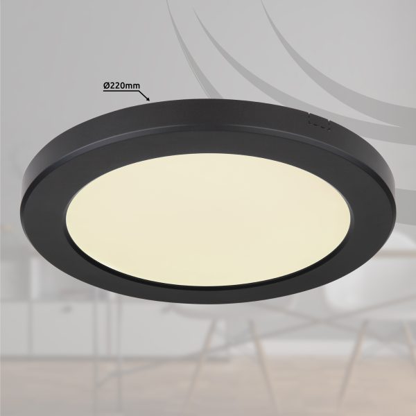 LED plafonjera slim 18W/crna-globo - Image 2