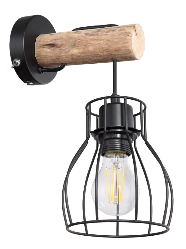 Zidna lampa 1xE27/crna - Image 3