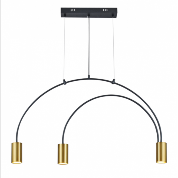 LED visilica GU10 crna/mjed