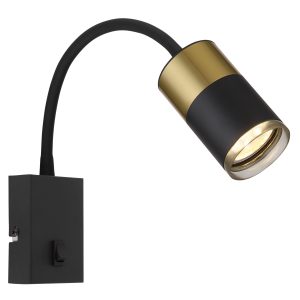 Zidna lampa GU10- crna