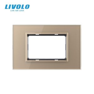 LIVOLO stakleni okvir modul 3M- zlatni