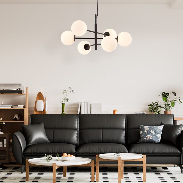 Luster 6xG9- kugla/staklo- crna - Image 3