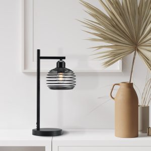 Dekorativna stolna lampa 1xE27- crna