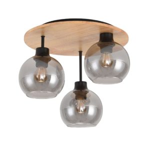 Luster sa staklenim kuglama/ drvena podloga 3xE27