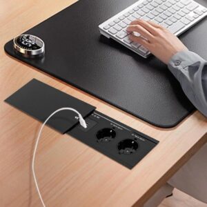 Klizna pravokutna utičnica 2ŠUKO+USBA/C-QI