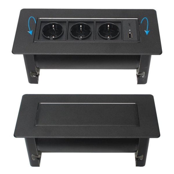 Rotirajuća automatska utičnica 3ŠUKO+USBA/C - Image 2