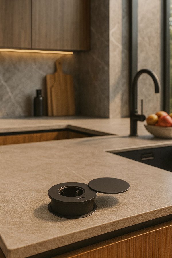 Ugradbena fi80- PVC S POKLOPCEM- ŠUKO+USBA/C