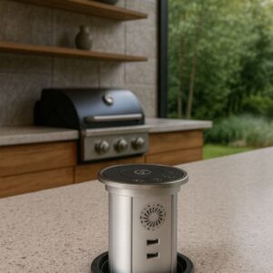 Automatska izvlačna utičnica 3EU+USBA/C+4BT+QI+WI-FI stakleni vrh