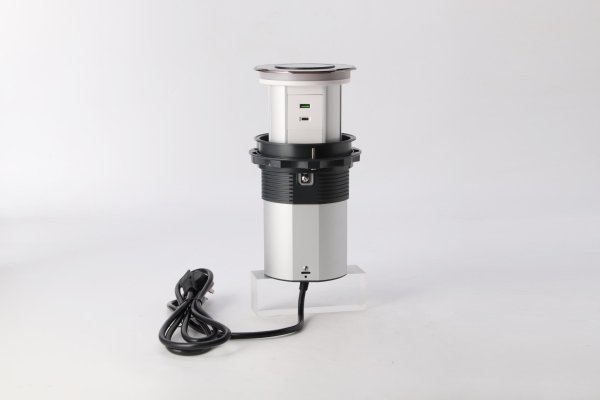 Automatska izvlačna utičnica 3EU+USBA/C+QI+WI-FI stakleni vrh - Image 2