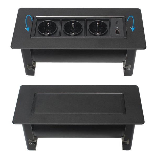 Ručna rotirajuća utičnica 3ŠUKO+USBA/C - Image 3