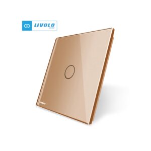 LIVOLO smart jednopolni izmjenični prekidač- zlatna (komplet- baza i panel)