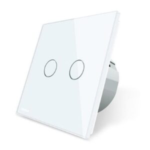 LIVOLO smart dvopolni(serijski) izmjenični prekidač- bijela (komplet- baza i panel)