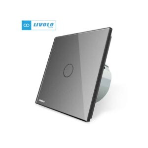 LIVOLO smart jednopolni izmjenični prekidač- siva (komplet- baza i panel)
