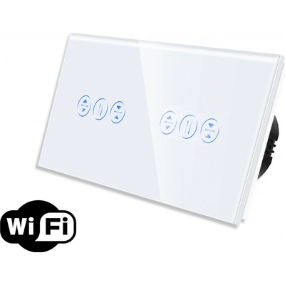 TECH WAVE touch dupli stakleni panel roletna+roletna- bijela (komplet- baza i panel)