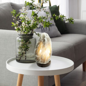 Himalajska lampa 1xE14- siva