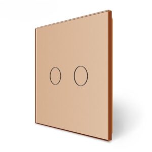 LIVOLO smart dvopolni(serijski) izmjenični prekidač- zlatna (komplet- baza i panel)