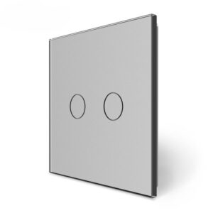 LIVOLO smart dvopolni(serijski) izmjenični prekidač- siva (komplet- baza i panel)