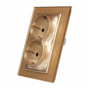LIVOLO dupla utičnica- zlatna