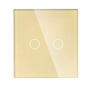 TECH WAVE touch dvopolni(serijski) izmjenični prekidač- zlatna(komplet- baza i panel)