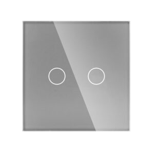 TECH WAVE touch dvopolni(serijski) izmjenični prekidač- siva(komplet- baza i panel)