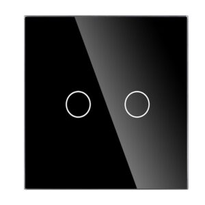 TECH WAVE touch dvopolni(serijski) izmjenični prekidač- crna(komplet- baza i panel)