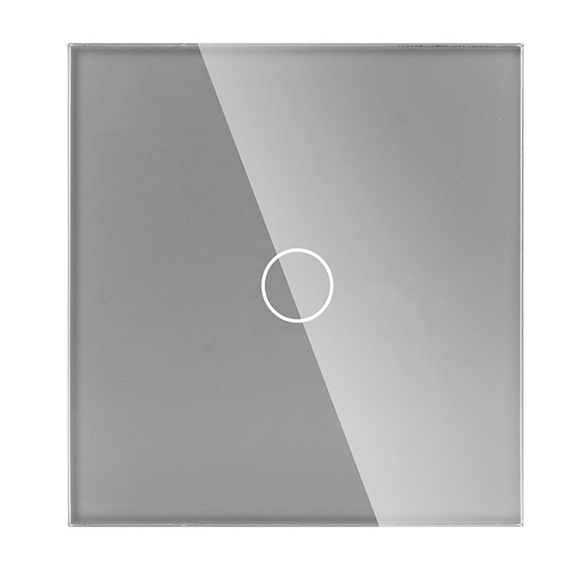 TECH WAVE touch jednopolni prekidač- siva(komplet- baza i panel)