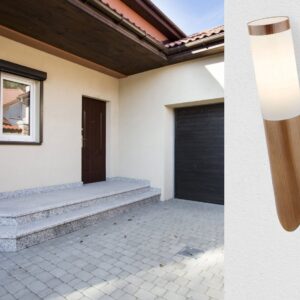 Vanjska zidna svjetiljka 1xE27- drvo