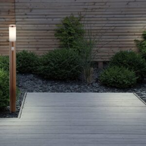 Vanjska podna svjetiljka 1xE27- drvo