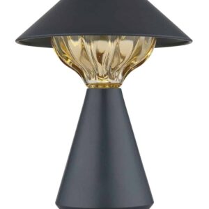 Solarna stolna lampa 10xLED- crna