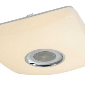 LED RGB plafonjera 3u1 CCT sa zvučnikom 18W- bijela/kockasta