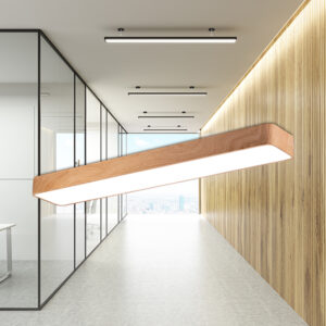 Dekorativna LED plafonjera 3u1 45W- drvo