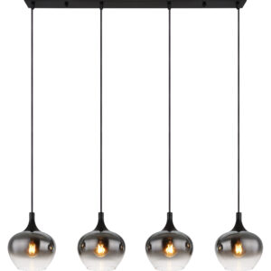Luster GB 4xE27 sa staklenim kuglama- crna