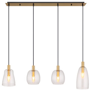 Luster 4xE14 GB- zlatna/staklo