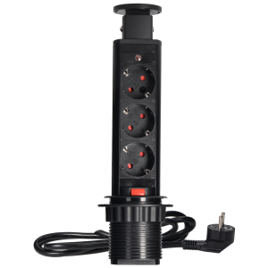 Ugradbena potezna 3xSHUKO utičnica sa kablom