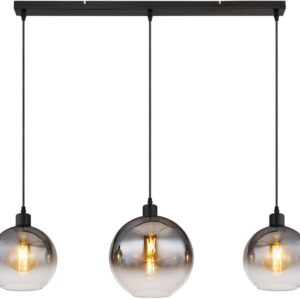 Luster 3xE27 GB- crna/staklo