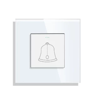 TECH WAVE prekidač za zvono i stakleni okvir- bijela (komplet)