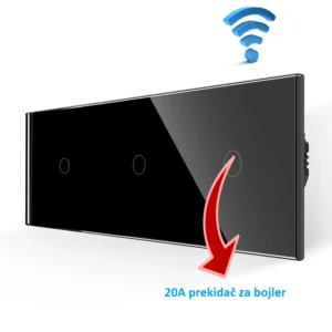 TECH WAVE touch indikatorski panel (1+1+1)- crna (komplet)