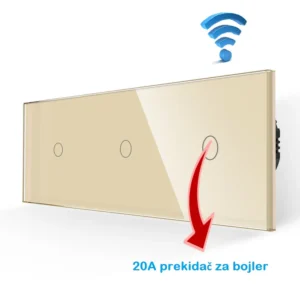 TECH WAVE touch indikatorski panel (1+1+1)- zlatna (komplet)