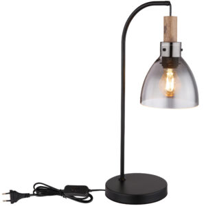 Stolna lampa 1xE27- crna/staklo