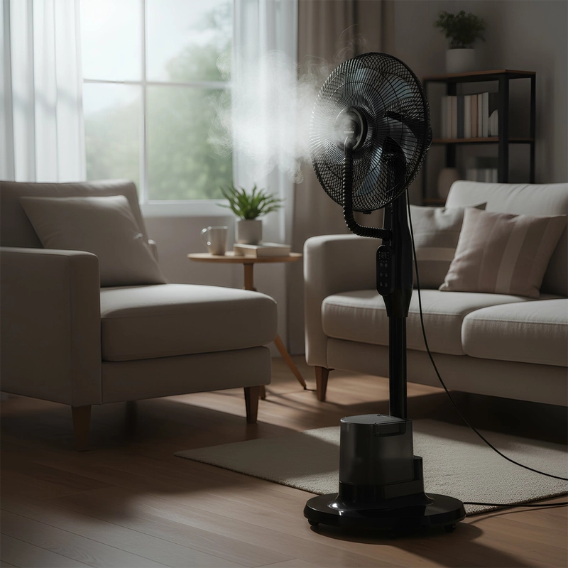 Stojeći ventilator sa maglicom 90W- crni - Image 2