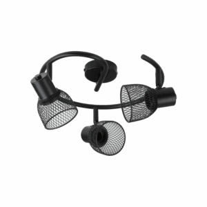 LED spot svjetiljka 3xE27- crna