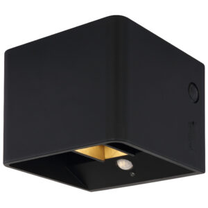 Zidna LED lampa sa senzorom pokreta GB 1W 3000K- crna