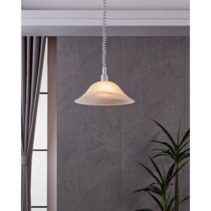 Visilica alabaster staklo Eglo 1xE27- bijela